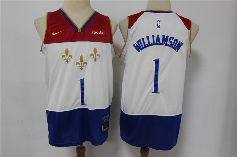 Cheap Men New Orleans Pelicans 1 Williamson White Nike City Edition NBA Jerseys